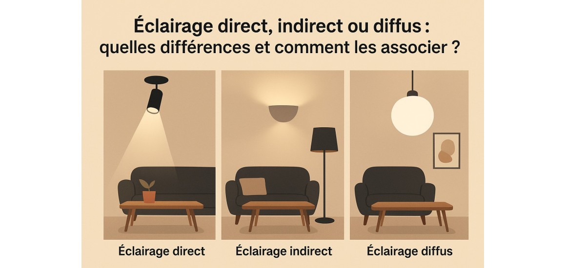 Maîtriser l'Art de la Lumière : Le Guide Ultime de l'Éclairage Direct, Indirect et Diffus